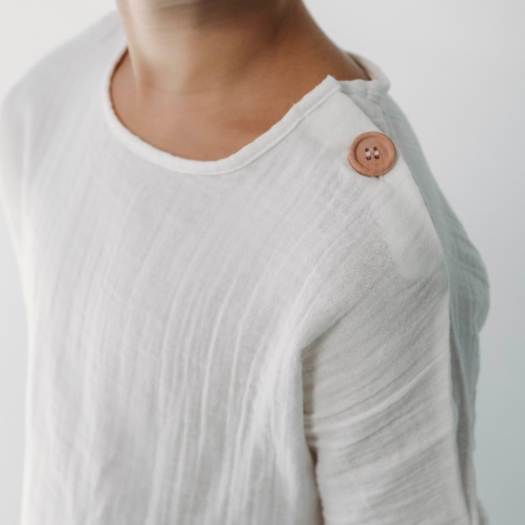 Organic Muslin Unisex Kids Set for summer T-Shirt with Shorts or Pants Sizes - Picture 6 of 13